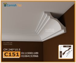 كرانيش فيوتك ساده -(C151)-240*10.5 cm