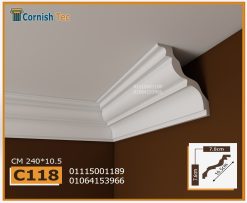 كرانيش فيوتك ساده -(C118)-240*10.5 cm